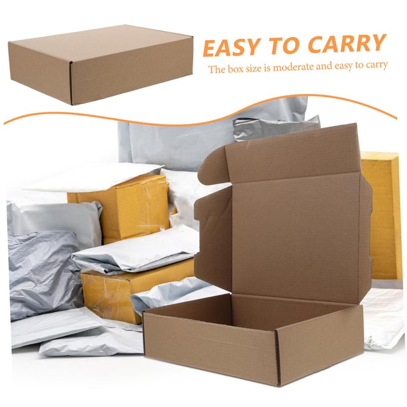 Brown Kraft Cardboard Shipping Boxes 10pcs Quick Assembly For Crafts Storage - Image 4