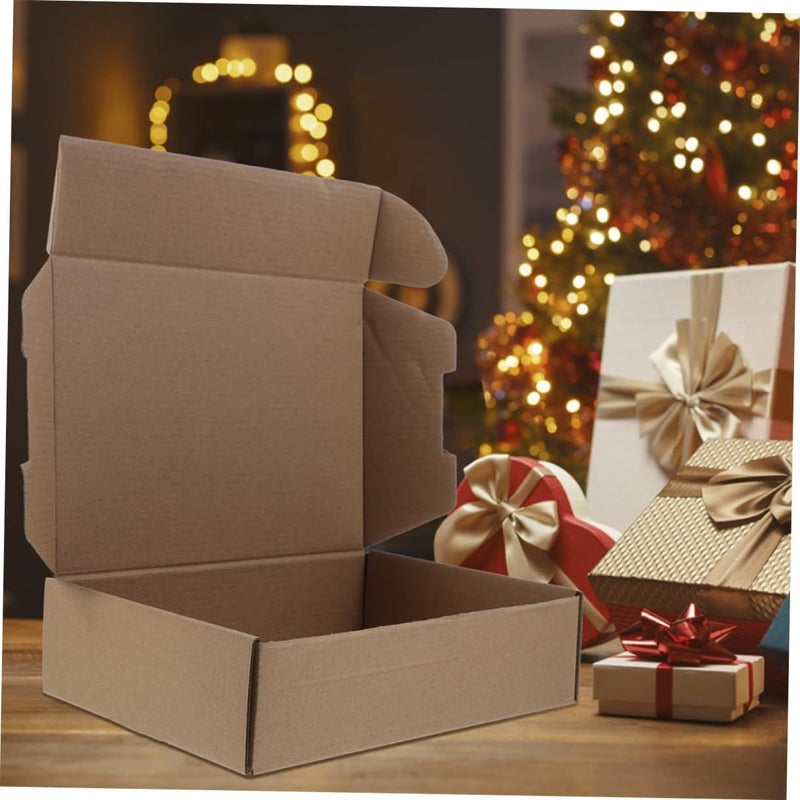 Brown Kraft Cardboard Shipping Boxes 10pcs Quick Assembly For Crafts Storage - Image 5
