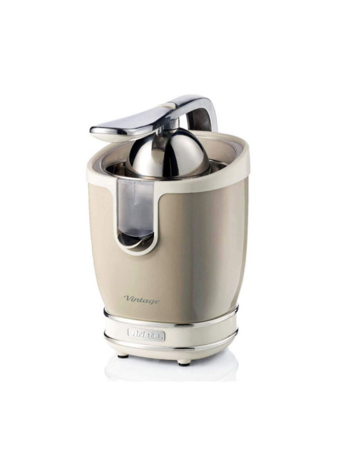 Ariete 85W Vintage Design Electric Citrus Juicer Beige and Silver 29 x 17.5 x 24.5 cm 00C041303ARAS 85 W 00C041303ARAS - Image 1