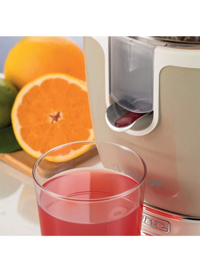 Ariete 85W Vintage Design Electric Citrus Juicer Beige and Silver 29 x 17.5 x 24.5 cm 00C041303ARAS 85 W 00C041303ARAS - Image 3