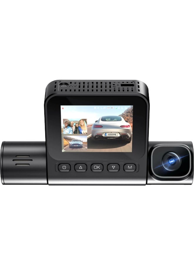 AZDOME S58 3-Channel Dash Cam with 2K + 1080P + 1080P Resolution, 4G Connectivity, WiFi 6 & 24H Parking Mode - Image 2