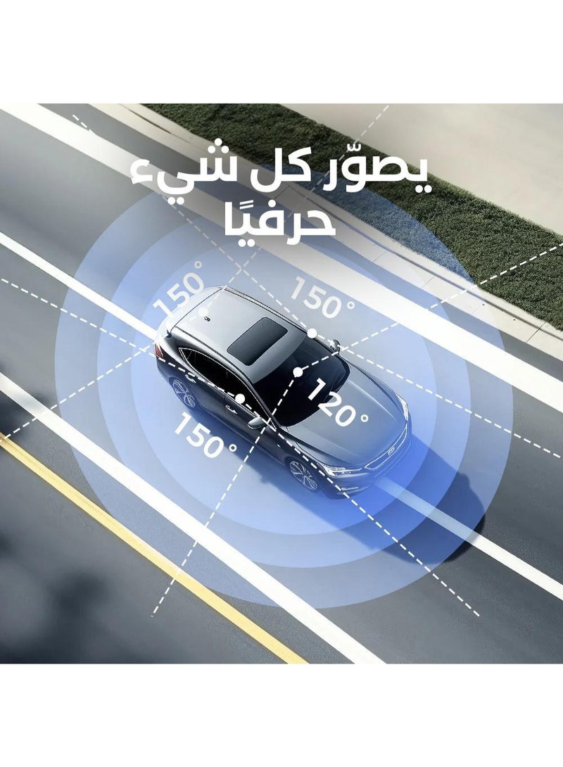 AZDOME S58 3-Channel Dash Cam with 2K + 1080P + 1080P Resolution, 4G Connectivity, WiFi 6 & 24H Parking Mode - Image 4