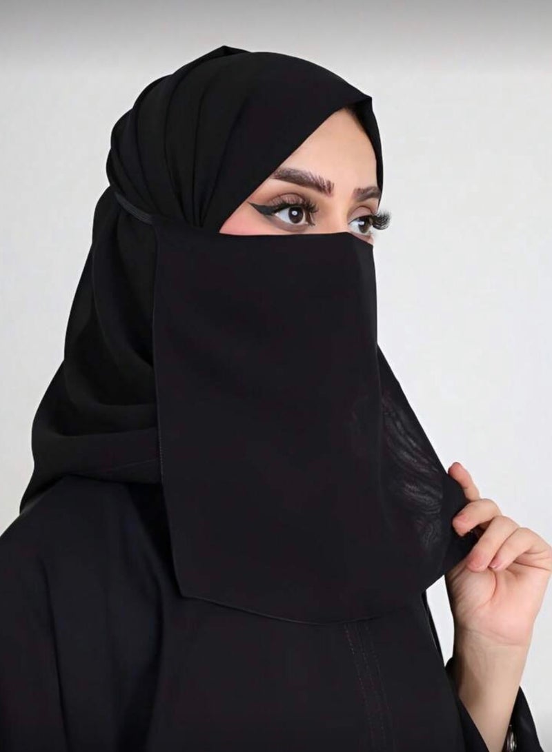 بهنس لثام ( قصير ) بمطاط رأس نقاب كويتي لثام للوجه لثام أنف وفم لثام نسائي لثامة نقاب مع لثام نقاب بلثام قناع نسائي قناع أنف وفم غطاء وجه مطاطي لثمة مريح لثام يومي لثام خفيف لثام عملي نقاب بمطاط لثام فري سايز لثام للسفر لثام للصلاة لثام صيف - Image 3
