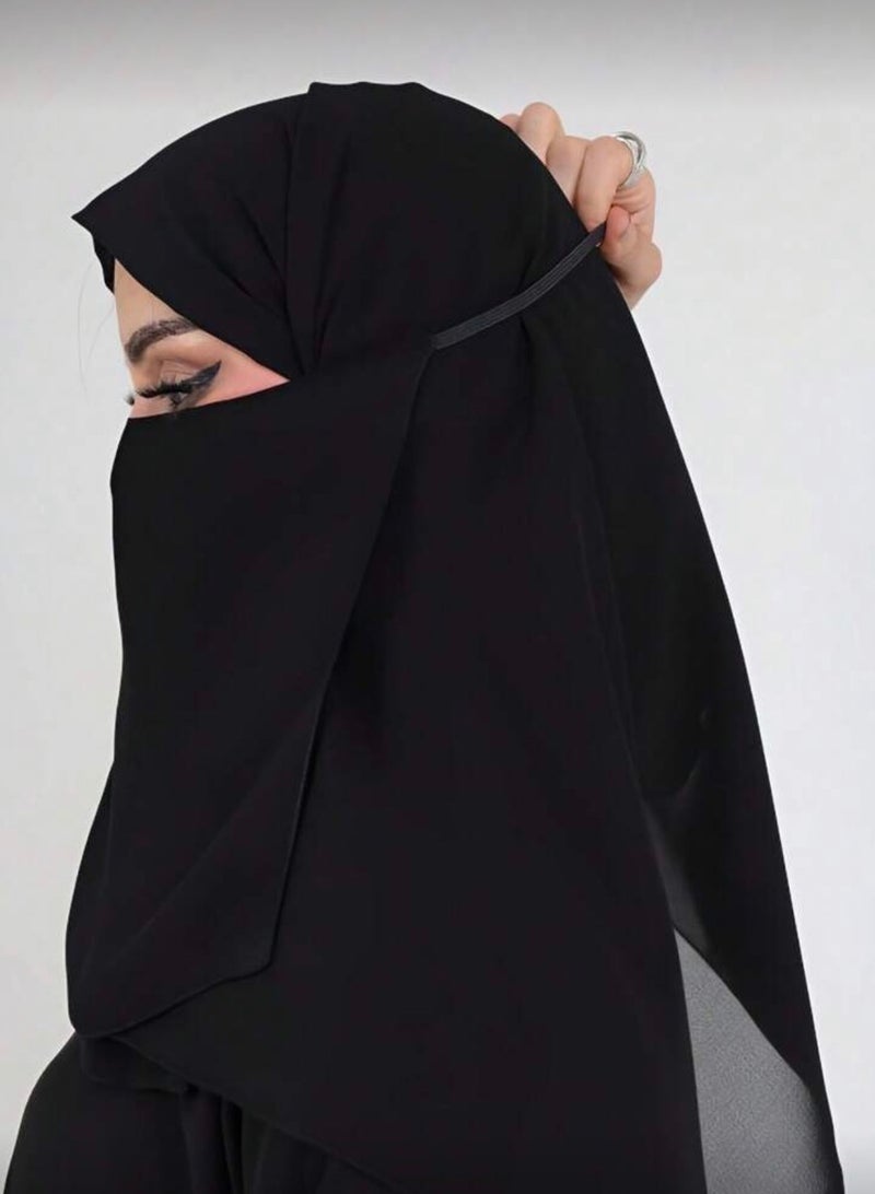 بهنس لثام ( قصير ) بمطاط رأس نقاب كويتي لثام للوجه لثام أنف وفم لثام نسائي لثامة نقاب مع لثام نقاب بلثام قناع نسائي قناع أنف وفم غطاء وجه مطاطي لثمة مريح لثام يومي لثام خفيف لثام عملي نقاب بمطاط لثام فري سايز لثام للسفر لثام للصلاة لثام صيف - Image 4