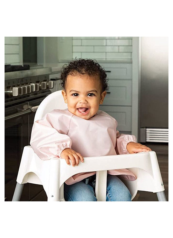 Tiny Twinkle Pack Of 2 Full Sleeve Bib - Rose & Burgundy, Small  - Image 2
