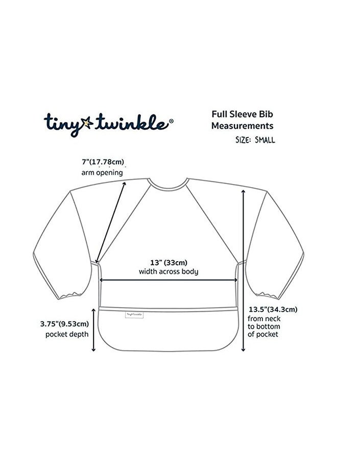Tiny Twinkle Pack Of 2 Full Sleeve Bib - Rose & Burgundy, Small  - Image 4