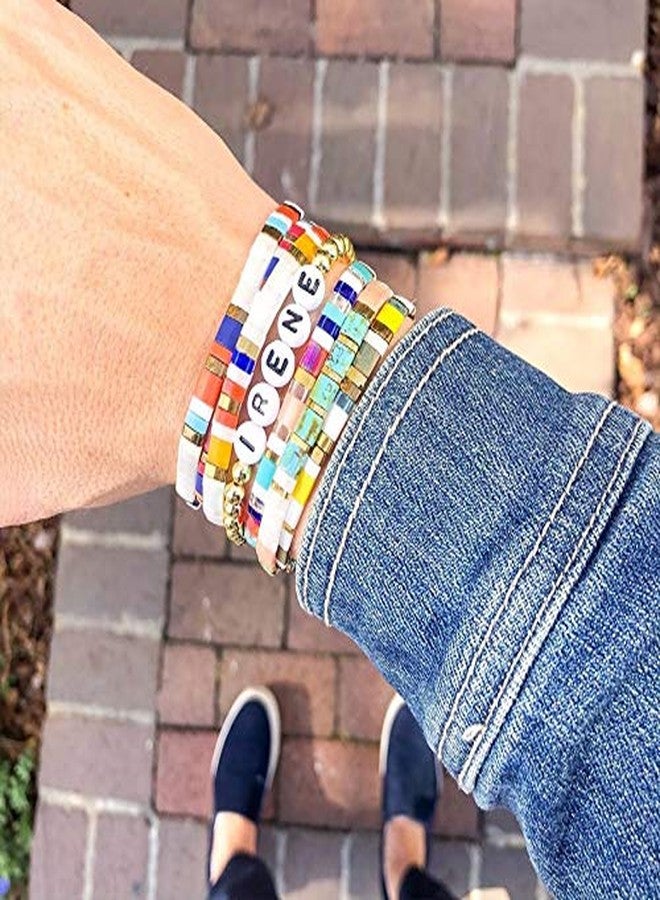 KELITCH Womens Shell Beaded Bracelet Handmade Stack Friendship Stretch Bracelets Candy Colors Bracelets - Image 4