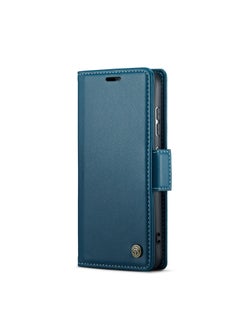 CaseMe Flip Wallet Case For Samsung Galaxy S24 plus [RFID Blocking] PU Leather Wallet Flip Folio Case with Card Holder Kickstand Shockproof Phone Cover (Blue)  - Image 1