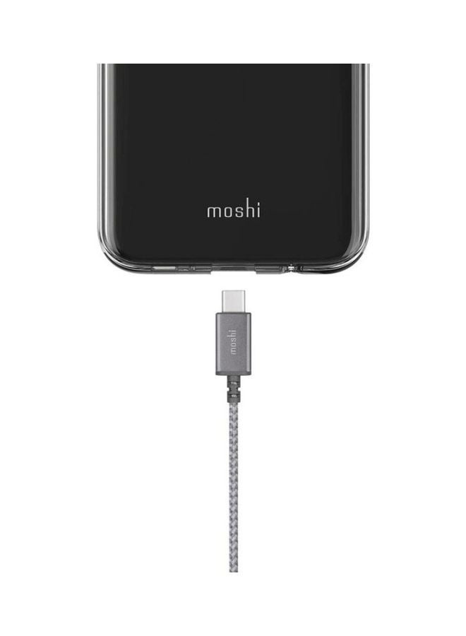 موشي كابل إنتيجرا USB-C فضي رمادي - Image 3