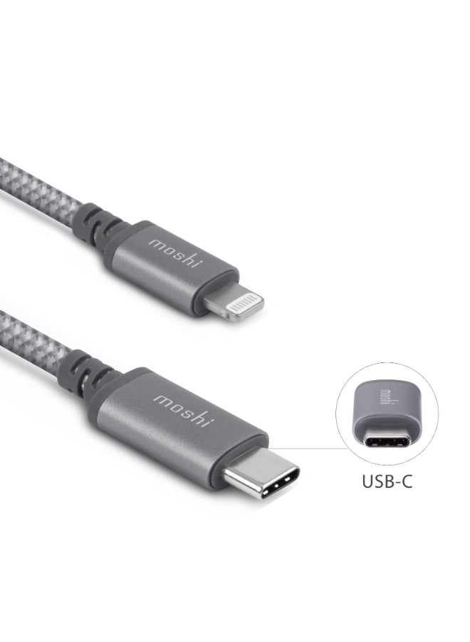 موشي كابل إنتيجرا USB-C فضي رمادي - Image 2