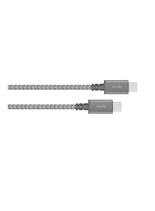 موشي كابل إنتيجرا USB-C فضي رمادي - Image 5