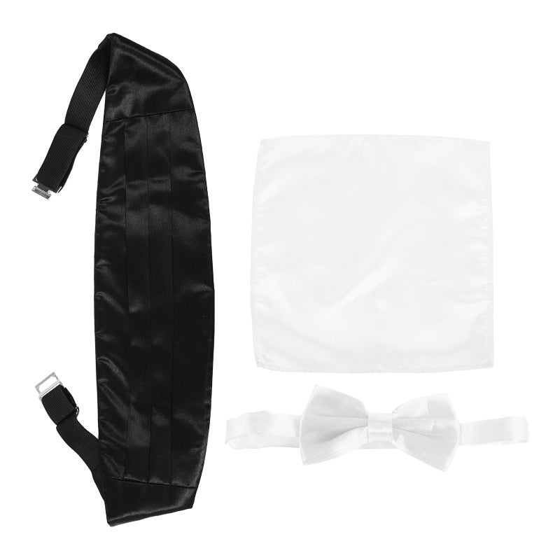 1 Set Cummerbund For Men: Men'S Tuxedo Accessories Set - Adjustable Tie Formal Cummerbund And Pocket For Weddings Parties And Formal Events - Image 4