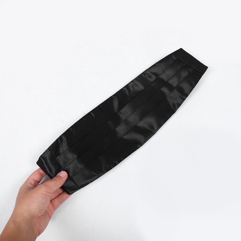 1 Set Cummerbund For Men: Men'S Tuxedo Accessories Set - Adjustable Tie Formal Cummerbund And Pocket For Weddings Parties And Formal Events - Image 2