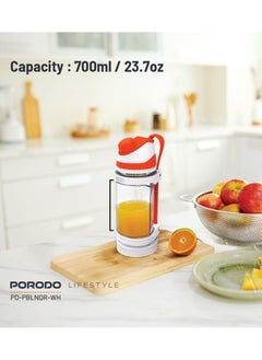 240W 6 Blade Portable Blender 700ml with Functional Design, Powerful Motor Ice Crusher, Blending Time 30 Seconds/Cycle, Innovative Rotation Technology - White - pzsku/ZA0A25DB61E83BB2C6382Z/45/_/1729942798/e436f62a-9104-48c3-ab7b-d30956caefb1