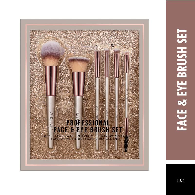 SOLDTRUE Premium Synthetic Bristle Professional Face and Eye Makeup Brushes Set with 6 makeup brushes durable and Strong Brush For Cream Liquid and Powder Formulation - Image 2
