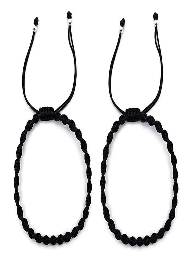 ARTIFICIAL TREE Handmade Evil Eye Charms Black Thread Adjustable Nazariya Payal | Anklet For Women, Girls 4 piece (AT PAYAL 0010) - Image 4