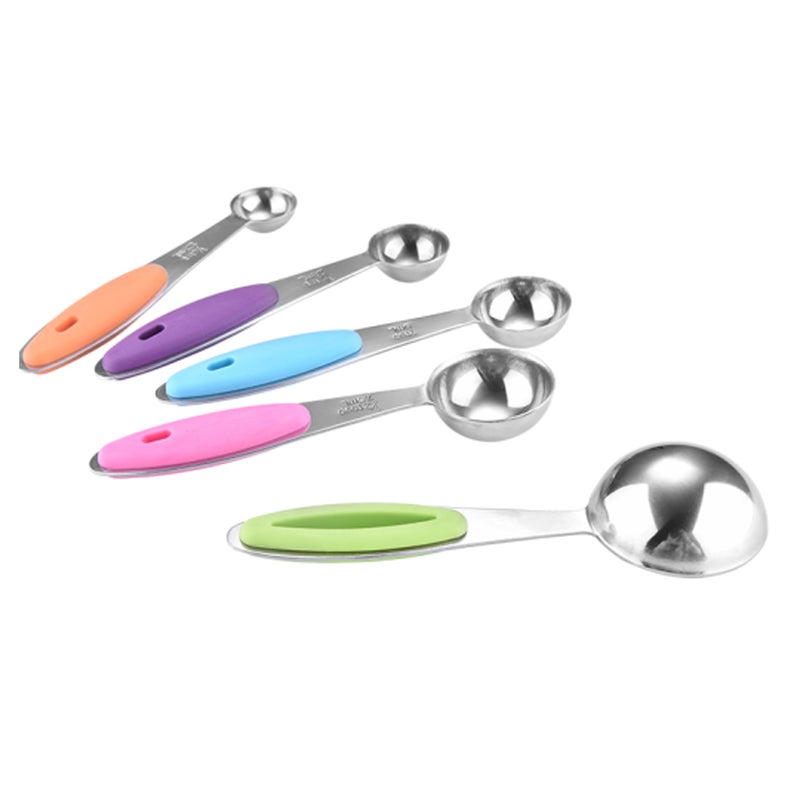 10PCS Measuring Cups and Spoons Set for Dry and Liquid Ingredients Baking Utensils Stainless Steel Silicone Heat-Resistant Cookware Set Kitchen Gadgets - Image 2