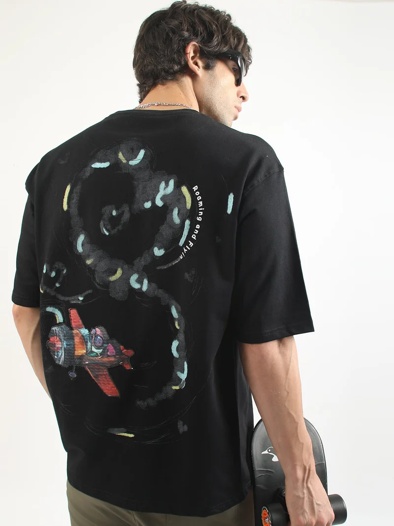 Maniac  Maniac Mens Miami Washed Round Neck Half Sleeve Grey Cotton T-Shirt for Men | Best Price UAE