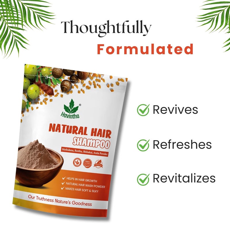 Havintha Amla Reetha Shikakai Methidana Powder Shampoo And Herbal Henna Powder 227g227g - Image 3