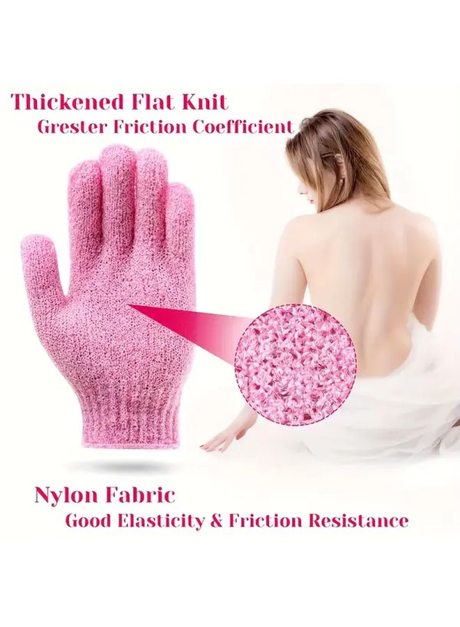 Purple 8pcs Double Sided Exfoliating Shower Gloves For Spa Body Scrub And Massage - Image 4