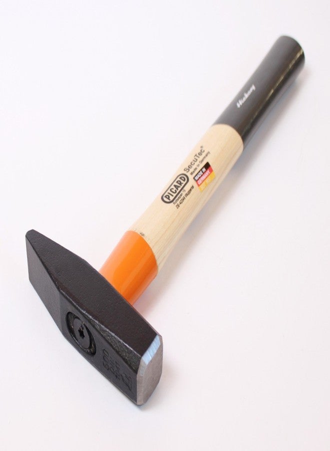 Picard Riveting Hammer SecuTec 400g - German Pattern, Cross Peen, Patented Safety Wedge Bolt, Alloy Steel Head, Black Powder Coated, Dual Curved Hickory Handle, 0001202-0400 - Image 2