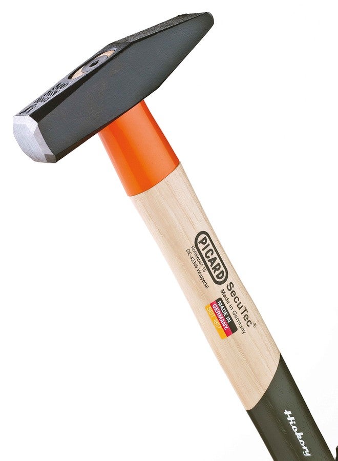Picard Riveting Hammer SecuTec 400g - German Pattern, Cross Peen, Patented Safety Wedge Bolt, Alloy Steel Head, Black Powder Coated, Dual Curved Hickory Handle, 0001202-0400 - Image 1