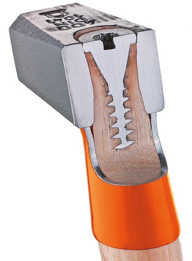 Picard Riveting Hammer SecuTec 400g - German Pattern, Cross Peen, Patented Safety Wedge Bolt, Alloy Steel Head, Black Powder Coated, Dual Curved Hickory Handle, 0001202-0400 - Image 3
