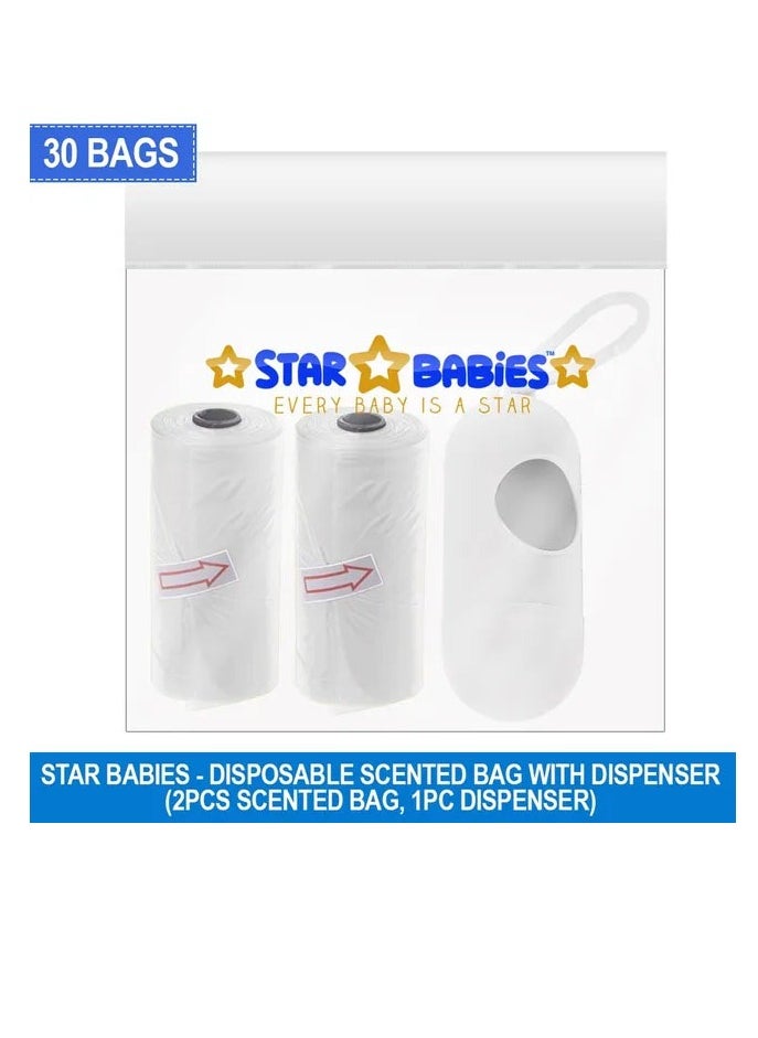 STAR BABiES - Star Babies - Scented Bag With Dispenser Pack of 2/30 Bags - White - Image 1