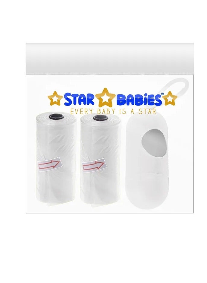 STAR BABiES - Star Babies - Scented Bag With Dispenser Pack of 2/30 Bags - White - Image 1