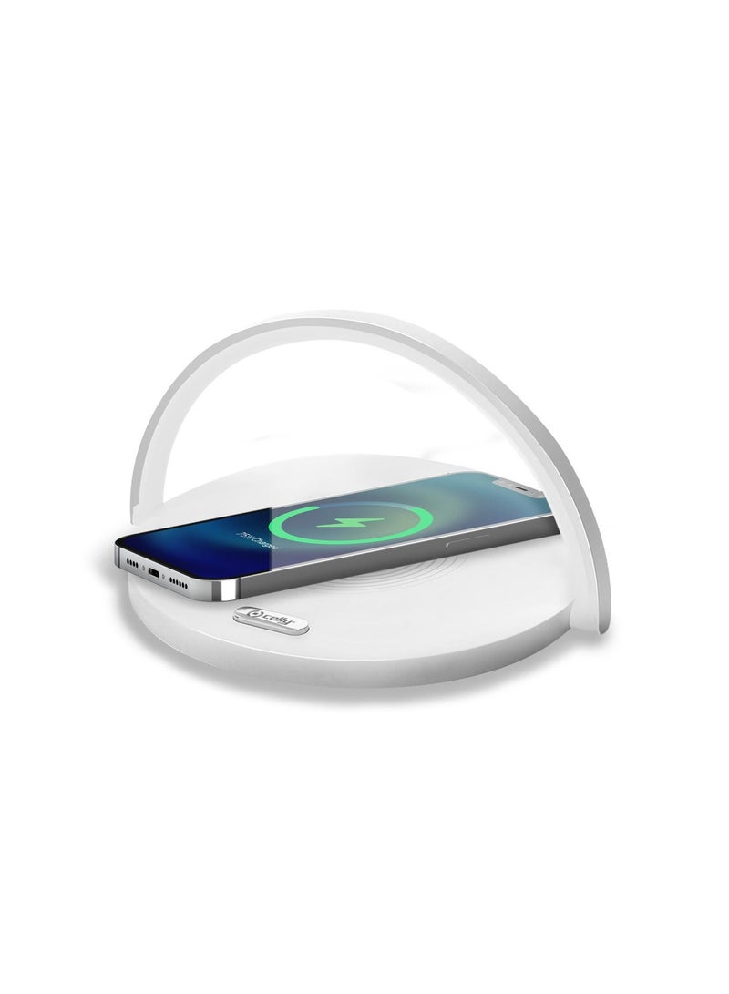 سيلي LED Desk Bedside Night Lamp with 15W Wireless Charger Table Lamp with Touch Control, 3 Brightness Levels, Cell Phone Holder and Eye-Caring Night Light for Kids Adult Home Bedroom Office - Image 5