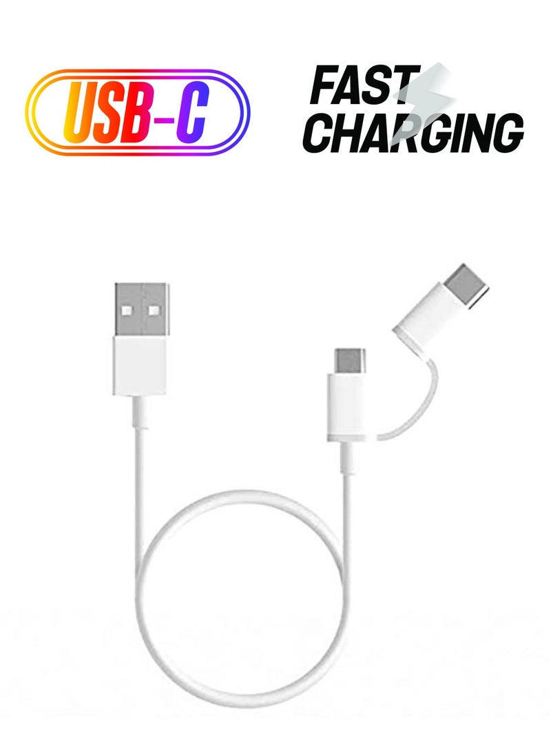 Mi 2-in-1 Micro Usb Cable To Type C White