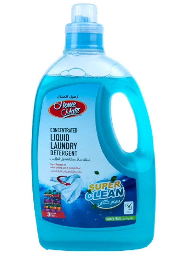 Home Mate Garden Fresh Concentrated Liquid Laundry Detergent 3L