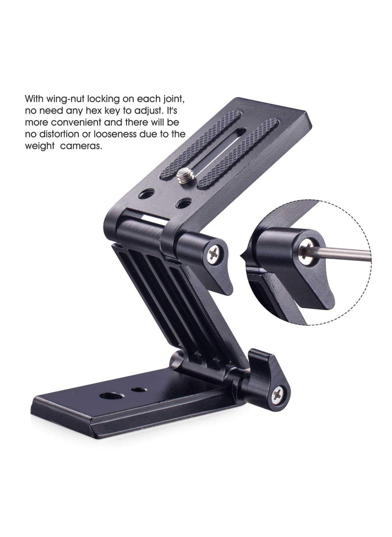 Universal Flex Tilt Head Z Mount Bracket, Tripod Head Quick Release Plate Mounting for Monopod Slider Rail Cage Rig Stabilizer Gimbal for DSLR Camera for Canon, for Nikon, for Sony, for Panasonic - Image 5