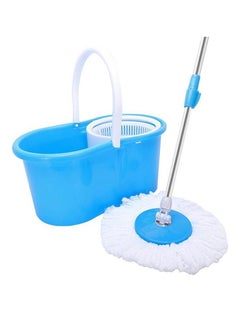 Spin Cleaning Mop Parts Mop Bucket with Wringer Spin Floor Mop Wiper Plastic Mop Blue