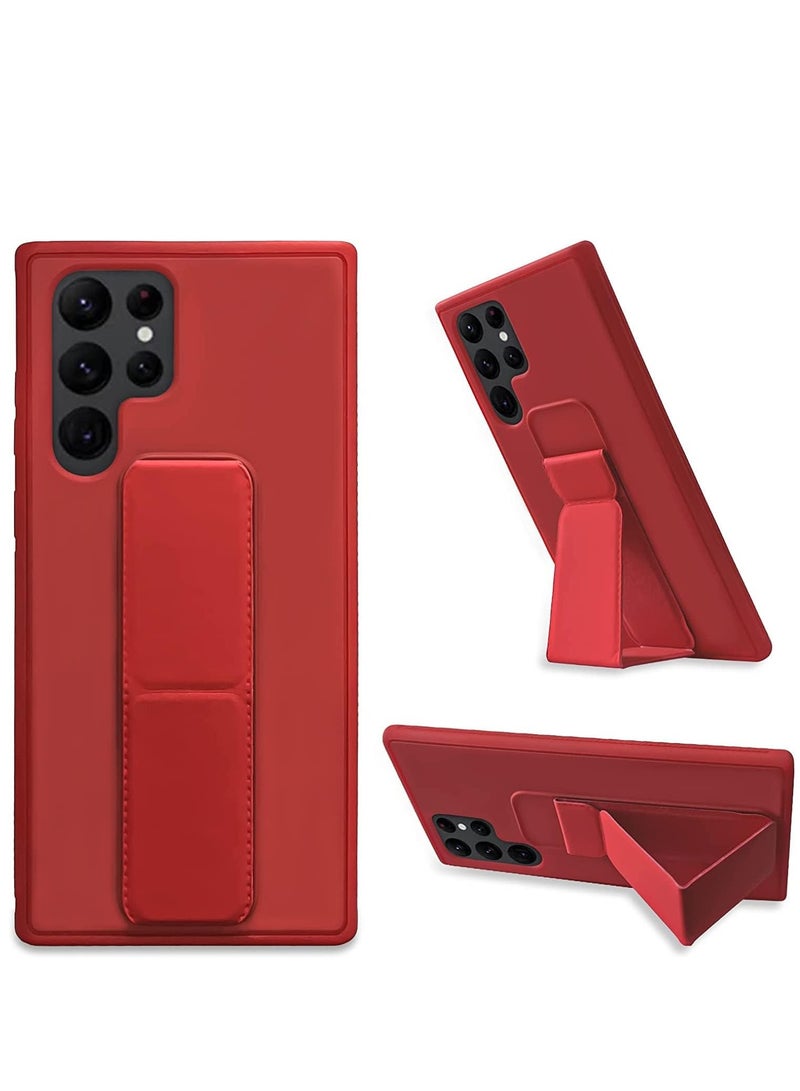 ELTRAZONE Samsung Galaxy S24 Ultra Case Cover Magnetic Car Mount Kickstand & Holder, Premium Silicone Vertical & Horizontal Hand Strap and Grip with Multi Stand for Samsung Galaxy S24 Ultra - Image 1