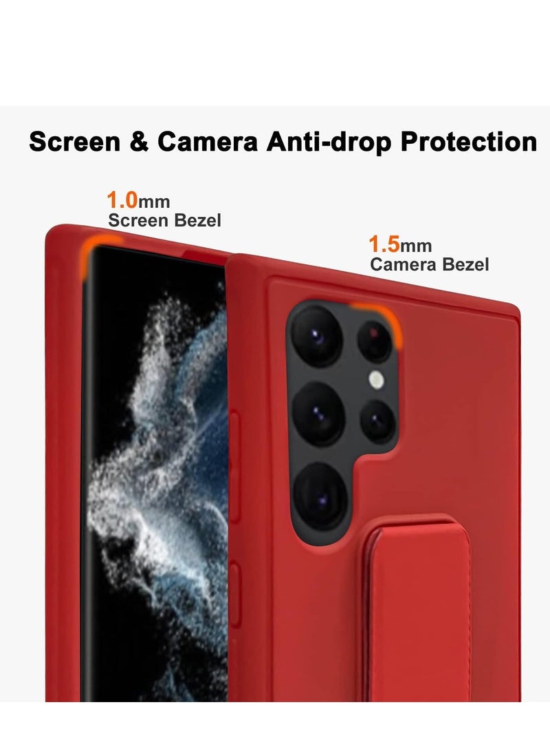 ELTRAZONE Samsung Galaxy S24 Ultra Case Cover Magnetic Car Mount Kickstand & Holder, Premium Silicone Vertical & Horizontal Hand Strap and Grip with Multi Stand for Samsung Galaxy S24 Ultra - Image 2