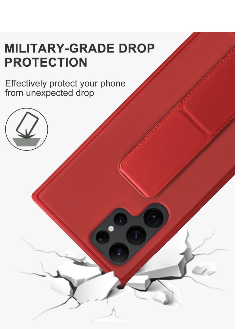 ELTRAZONE Samsung Galaxy S24 Ultra Case Cover Magnetic Car Mount Kickstand & Holder, Premium Silicone Vertical & Horizontal Hand Strap and Grip with Multi Stand for Samsung Galaxy S24 Ultra - Image 4