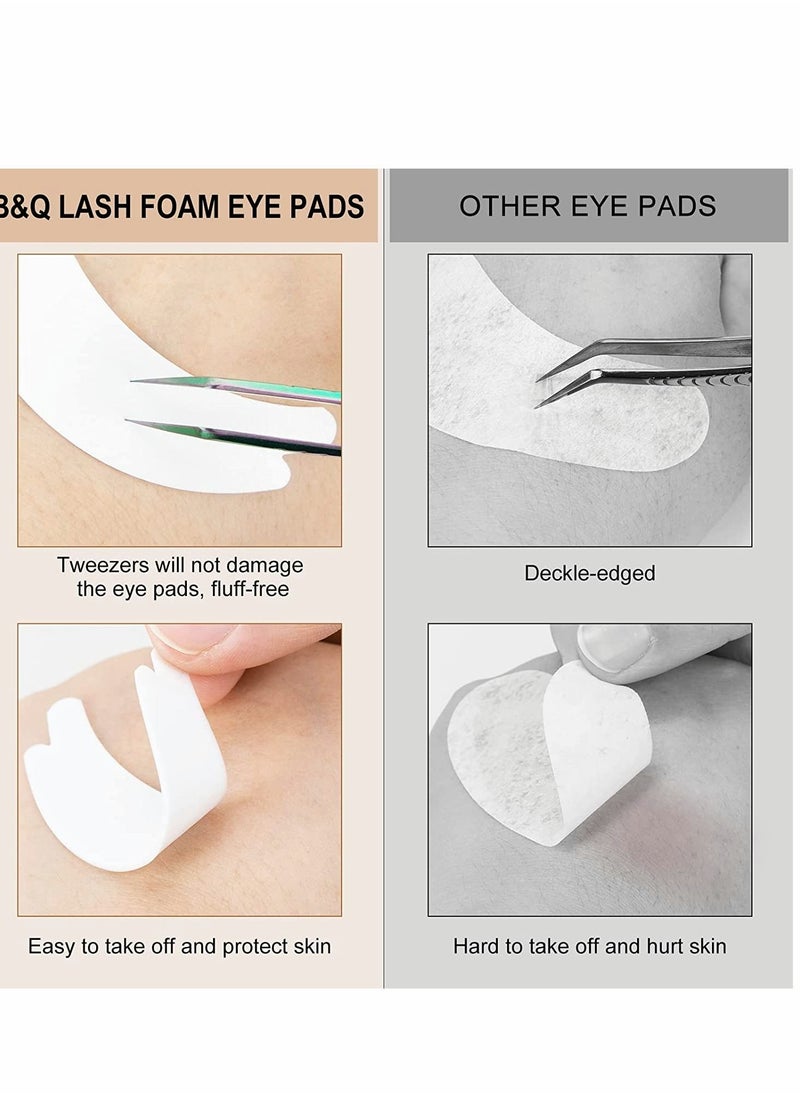 SYOSI - 50 Pairs Eye Pads Lash Extensions, B&Q LASH Under Eye Pads For Lash Extensions Sticky Well Foam Eye Pads Lint Free Lash Pads for Eyelash Extensions Hypoallergenic Waterproof Eye Patches - Image 1