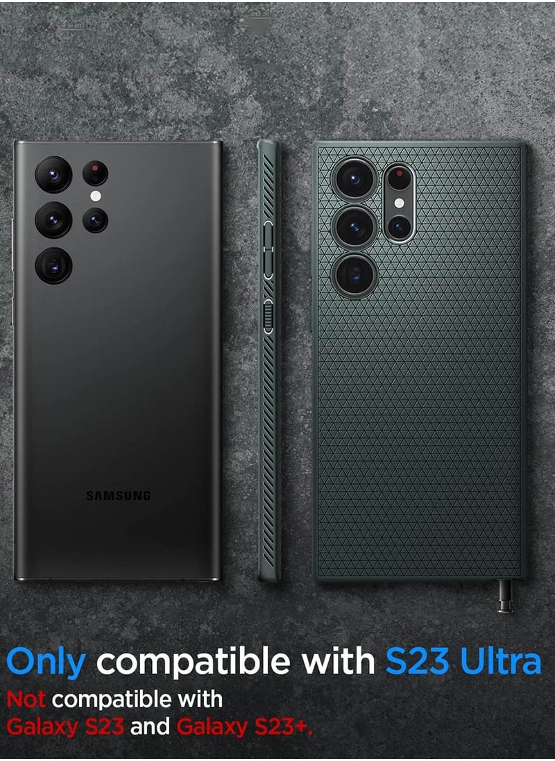 Spigen Liquid Air for Samsung Galaxy S23 ULTRA Case Cover (2023) - Abyss Green  - Image 2