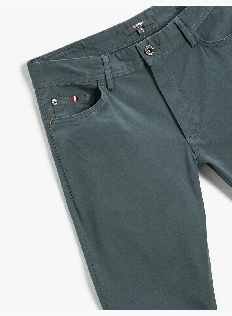 KOTON Slim Fit Basic Trousers