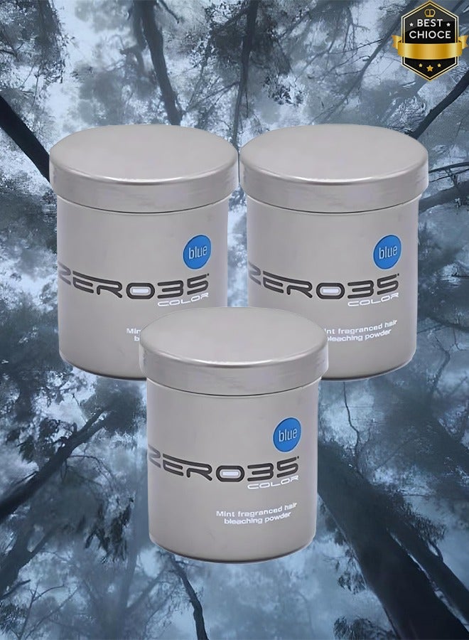 zero35 3 Pieces Mint Fragranced Hair Bleaching Powder 500ml - Image 1