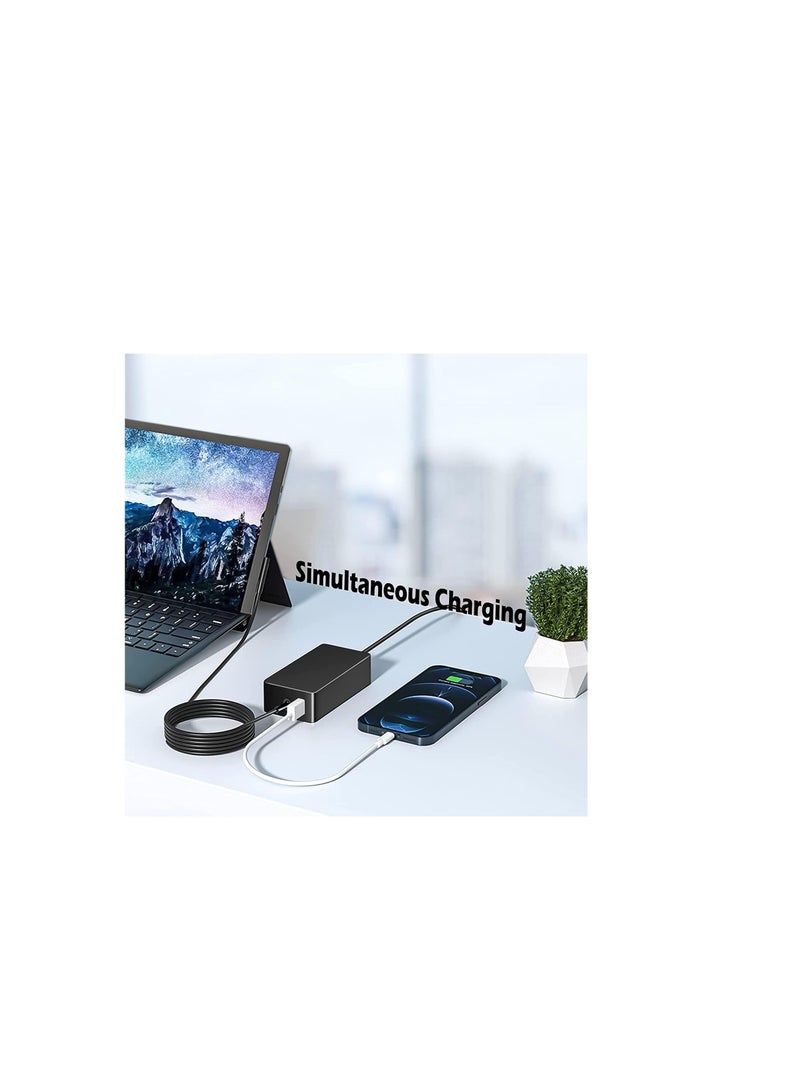 Terabyte 65W Charger 15V/4A Power Supply Adapter Compatible with Microsoft Laptop/Tablet Surface Pro 3/4/5/6/7/8/X Surface Go & Surface Book with USB Charging Port - Image 4