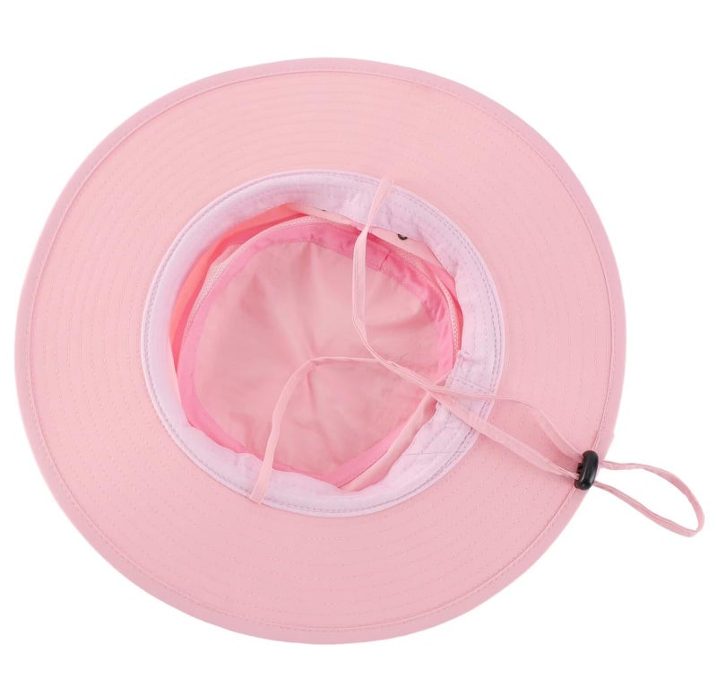Home Prefer Womens Sun Hat Lightweight Mesh Bucket Hat UPF50+ Wide Brim Sun Protection Caps Pink - Image 3