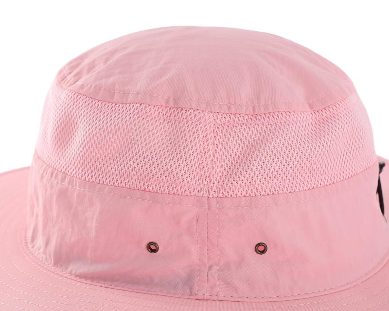 Home Prefer Womens Sun Hat Lightweight Mesh Bucket Hat UPF50+ Wide Brim Sun Protection Caps Pink - Image 4