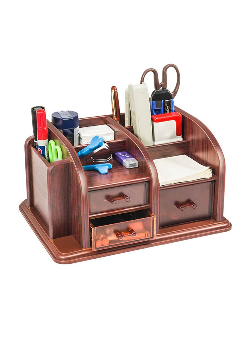 Kidle Wooden Creative Penholder Desktop Storage Box Office Stationery Storage 