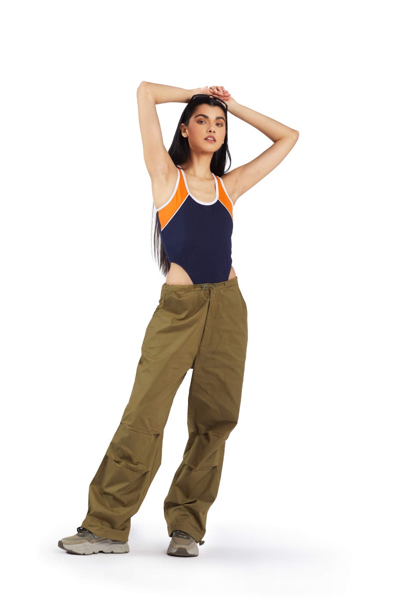 Bonkers Corner Olive Parachute Pants for Women's - Image 1