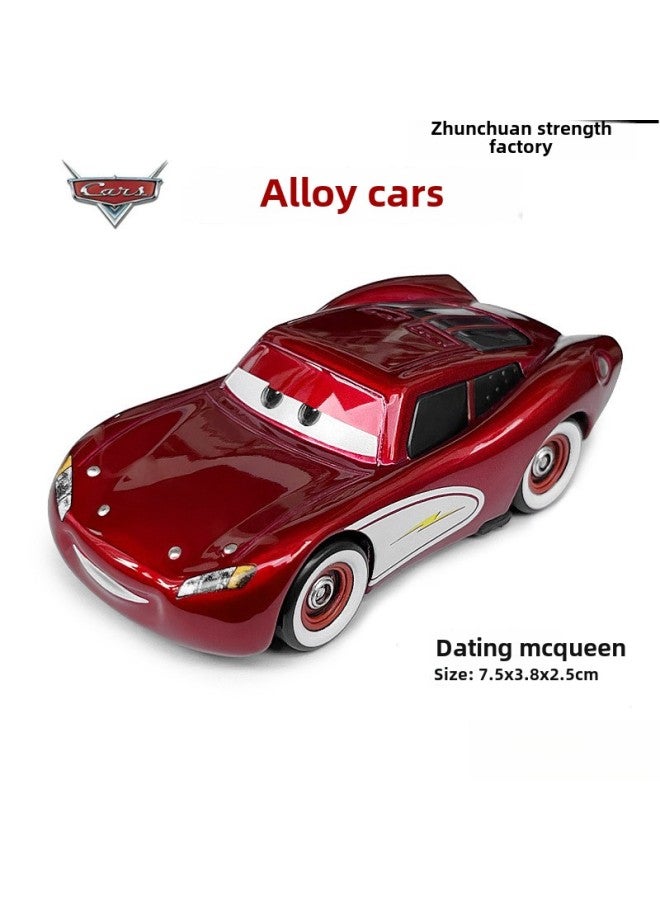 Beauenty Racing Car Story Back Car Lightning McQueen Die Alloy Car Model Car Boy Toy Sports Car-Color:White And Black Police Mcqueen—sliding Driving - Image 3