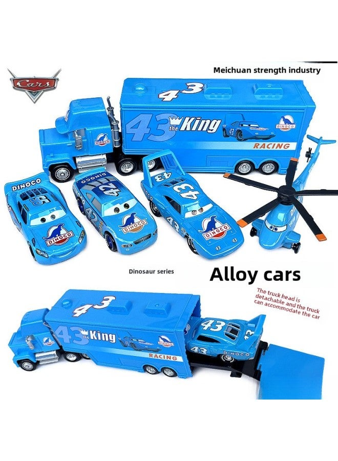Beauenty Racing Car Story Back Car Lightning McQueen Die Alloy Car Model Car Boy Toy Sports Car-Color:White And Black Police Mcqueen—sliding Driving - Image 4