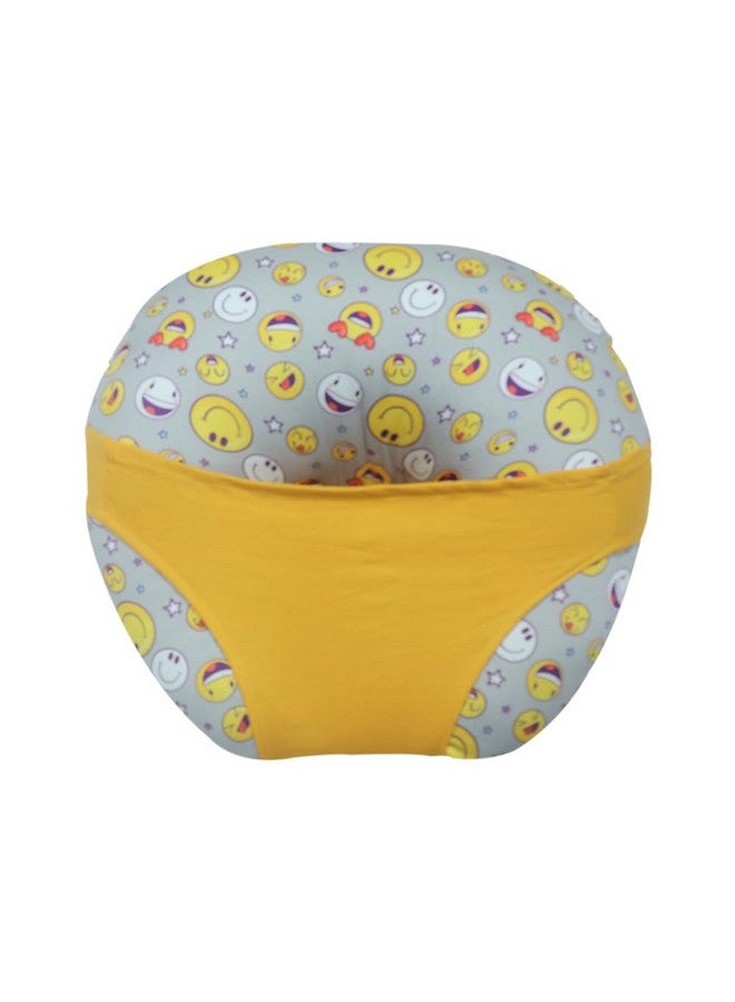 كراديل كروفت وسادة تغذية الطفل 5 في 1 مع غطاء قابل للفصل من القطن بنسبة 100% | مع حزام وطوق للأطفال | وسادة الرضاعة الطبيعية | وسادة الرضاعة (ابتسامة) - Image 5