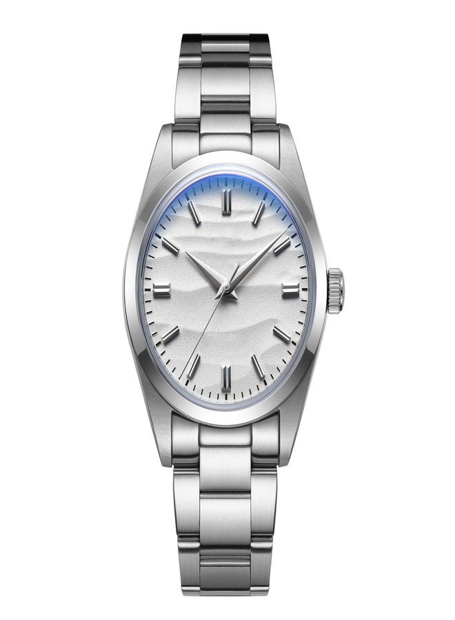 ADDIESDIVE Watches for Men Quartz Analog 100M Waterproof Men's Fashion Stainless Steel Watches AD2030 Without Logo, white3steel - Image 1